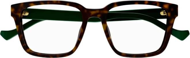 Gucci Optische Bril van Gerecycled Acetaat Brown Unisex