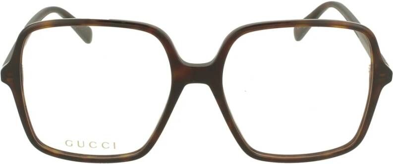 Gucci Gg1003O Havana Transparent Glasses Brown Unisex