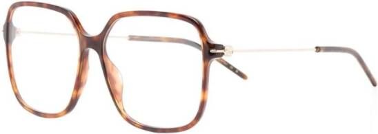 Gucci Optische Bril van Gerecycled Acetaat Brown Unisex