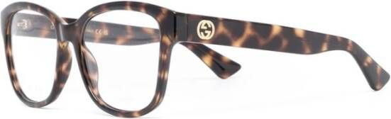 Gucci Donker Havana Brillenmontuur Brown Unisex