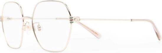 Gucci Metalen optische bril voor dames Yellow Unisex