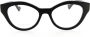 Gucci Minimalistische Cat-Eye Zonnebril Black Unisex - Thumbnail 1