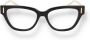Gucci Delicate Cat-Eye Zonnebril met Afneembare Metalen Ketting Black Unisex - Thumbnail 1