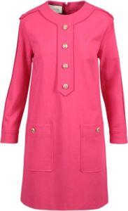 Gucci Button-Embellished Shift Dress Roze Dames