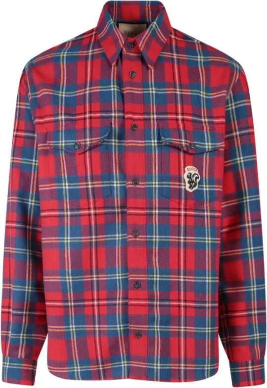 Gucci Casual Shirts Rood Heren