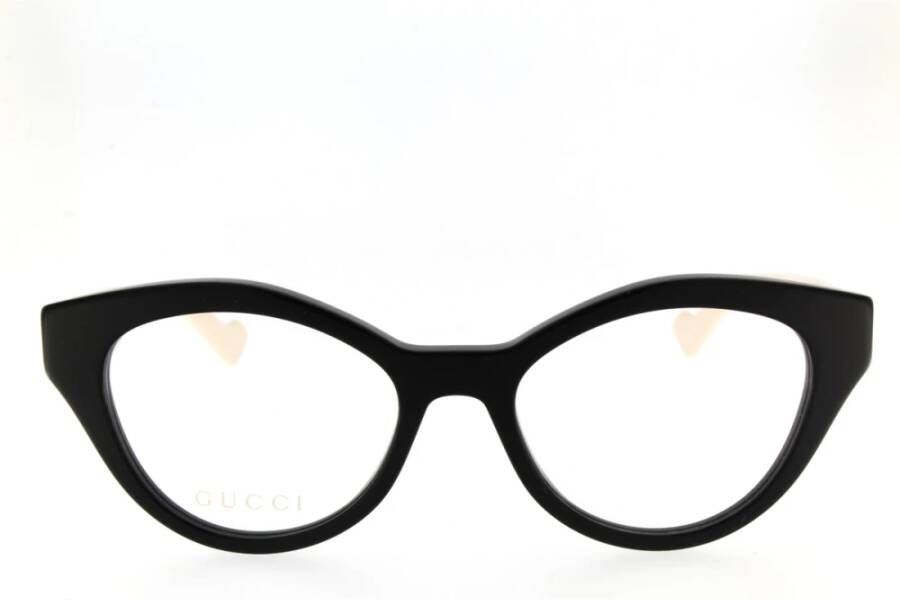 Gucci Dames Cat-eye Bril in Zwart en Beige Black Dames