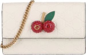 Gucci Cherry Mini Crossbody Bag Wit Dames