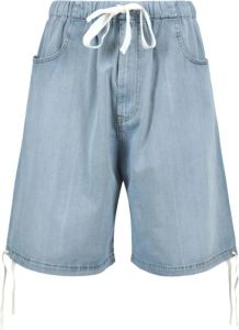 Gucci Distressed Denim Shorts Blauw Heren