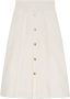 Gucci geplooide rok met knoopdetail White Dames - Thumbnail 1