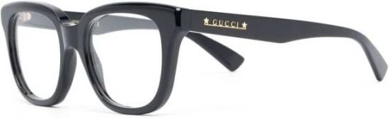 Gucci Luxe vierkante rechthoekige optische monturen Zwart Dames