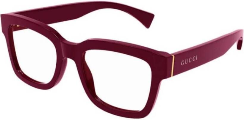 Gucci Vierkante Unisex Bril Red Dames
