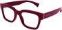 Gucci Vierkante Unisex Bril Red Dames - Thumbnail 1
