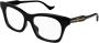 Gucci Vrouwelijke Stijl Zonnebril met Emaille en Strass Details Black Unisex - Thumbnail 1