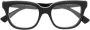 Gucci Luxe vierkante rechthoekige optische monturen Zwart Dames - Thumbnail 1