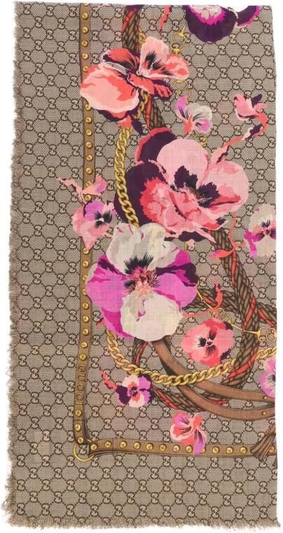 Gucci Sjaal Bloemen GG Patroon Sjaal GG Supreme Style - Foto 3