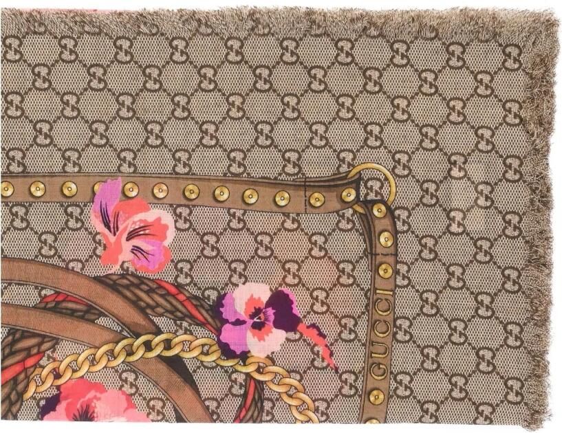 Gucci Sjaal Bloemen GG Patroon Sjaal GG Supreme Style - Foto 2