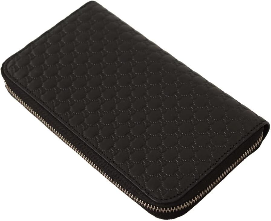 Gucci Elegante Zwarte Leren Portemonnee met Rits Black Dames