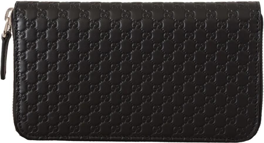Gucci Elegante Zwarte Leren Portemonnee met Rits Black Dames - Foto 4