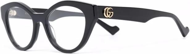 Gucci Minimalistische Cat-Eye Zonnebril Black Unisex - Foto 7