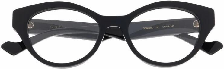 Gucci Minimalistische Cat-Eye Zonnebril Black Unisex - Foto 6