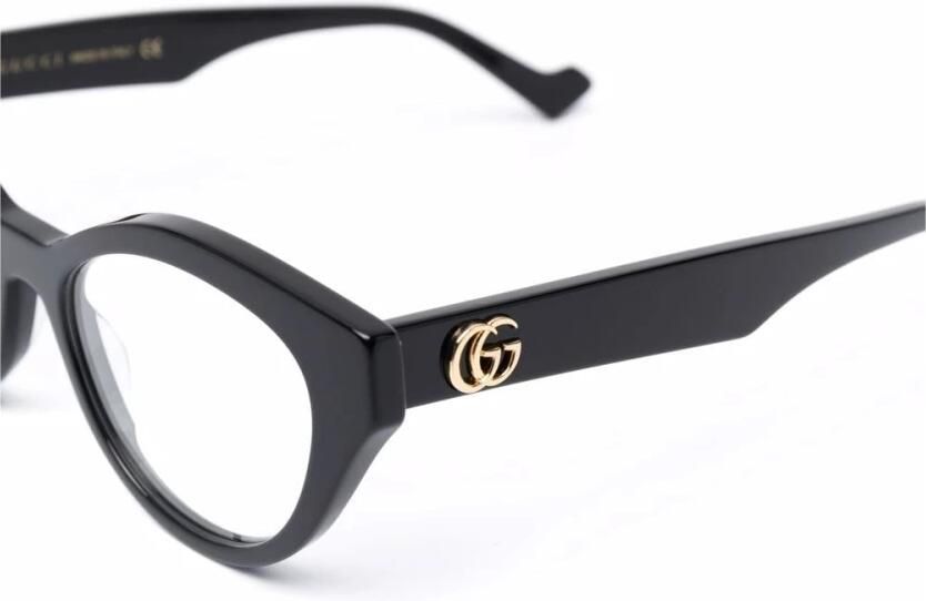 Gucci Minimalistische Cat-Eye Zonnebril Black Unisex - Foto 3