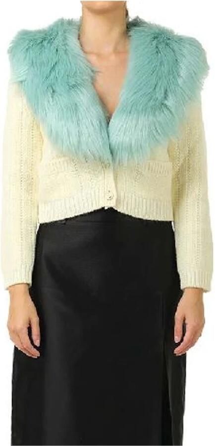 Gucci Witte Wol Kasjmier Cardigan Sweater White Dames - Foto 2