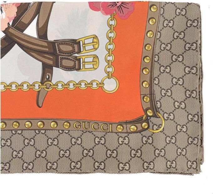 Gucci Sjaal Gebloemde GG zijden sjaal - Foto 3