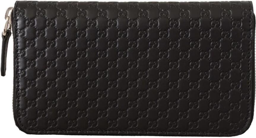 Gucci Zwarte GG Supreme Portemonnee met Rits Black Dames - Foto 5