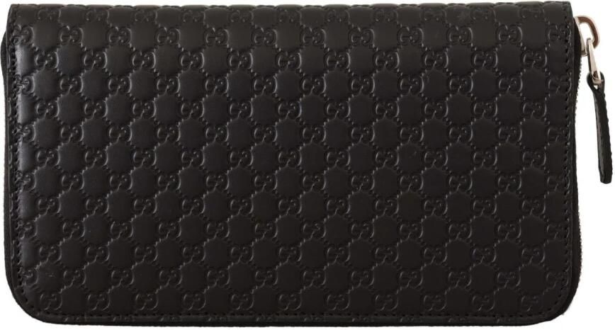Gucci Zwarte GG Supreme Portemonnee met Rits Black Dames - Foto 4