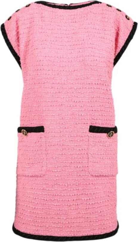 Gucci Katoenen mouwloze jurk met geborduurde afwerking Roze Dames