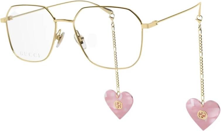Gucci Multicolor Nylon Bril Geel Dames
