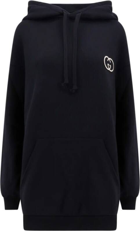 Gucci Oversized Katoenen Sweatshirt Zwart Dames