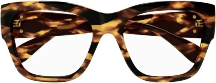 Gucci Oversized Vierkante Cat-Eye Zonnebril Brown Unisex