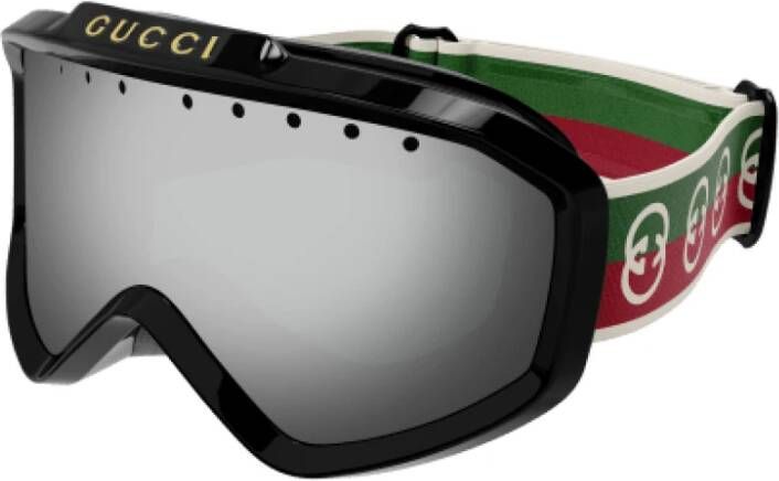 Gucci Sportieve Skibril Zonnebril Gg1210S Zwart Unisex