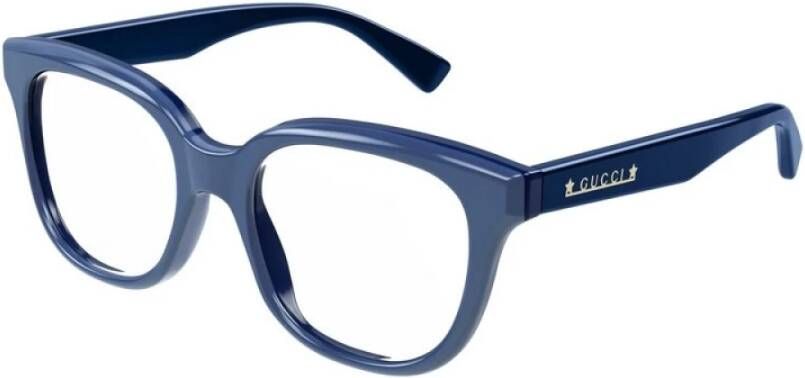 Gucci Blauw Transparante Gg1173O Bril Blue Unisex