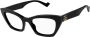 Gucci Dames Cateye Bril in Zwart Acetaat Montuur Black Dames - Thumbnail 1