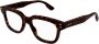 Gucci Gedurfd vierkant montuur met metalen klinknagels Brown Unisex - Thumbnail 1