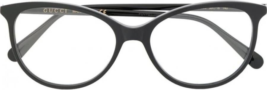 Gucci Ultra-Dunne Acetaat Brillen Collectie Black Unisex