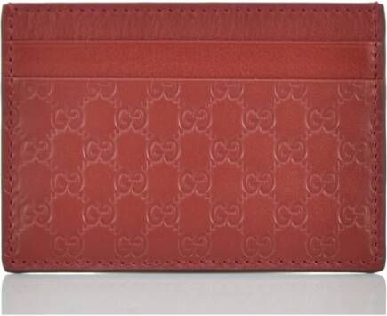 Gucci Stijlvolle leren portemonnee en kaarthouder set Rood Dames