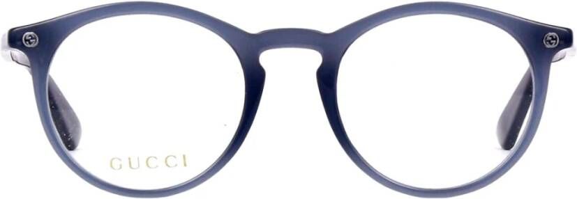 Gucci Stijlvolle ronde damesbril met zilveren details Grijs Dames