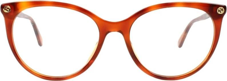Gucci Stijlvolle ronde zonnebril voor vrouwen Bruin Dames