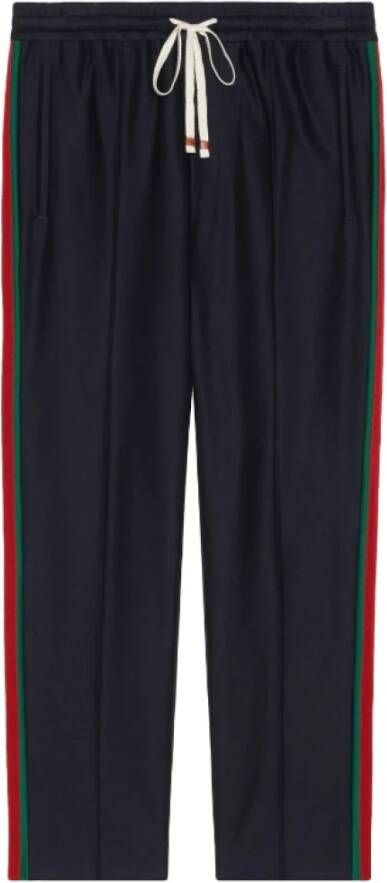 Gucci Straight Trousers Blauw Heren