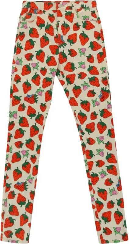 Gucci Strawberry Cotton Skinny Pant Meerkleurig Dames