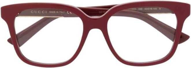 Gucci Verhoog je stijl met 1192 O Optisch Frame Rood Dames
