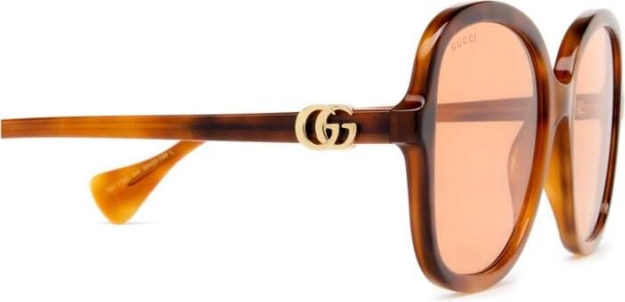 Gucci Verhoogde stijlvolle bril voor vrouwen Bruin Dames