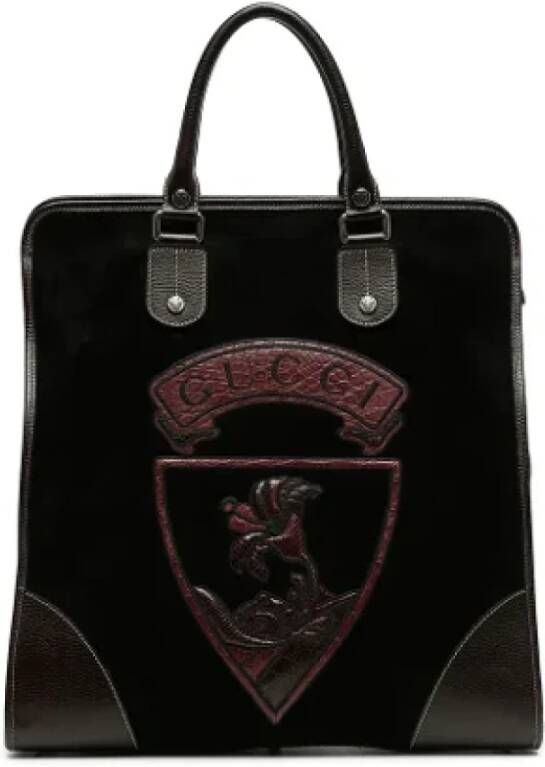 Gucci Vintage Beperkte oplage zwarte leren Gucci schoudertas Black Dames