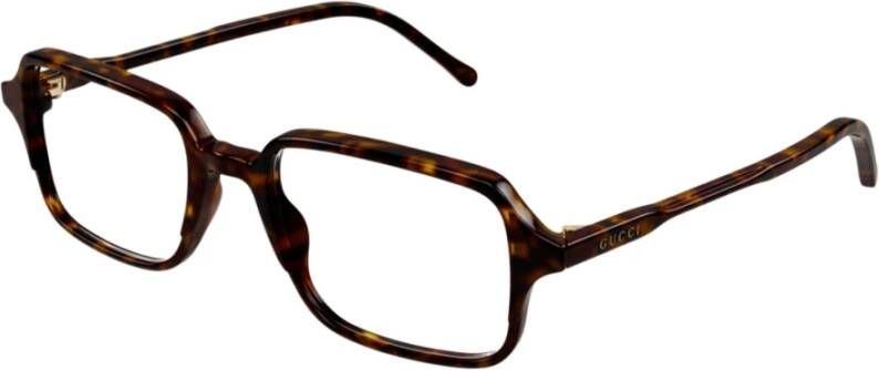 Gucci Vintage-geïnspireerde Havana Frame Bril Zwart Dames
