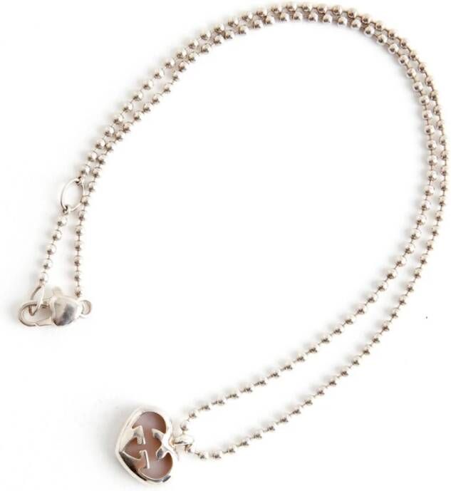 Gucci Vintage Hart ketting Grijs Dames