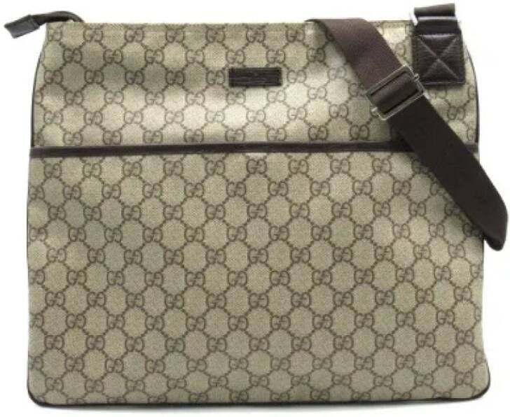 Gucci Vintage Pre-eigendom canvas crossbody-bags Bruin Dames
