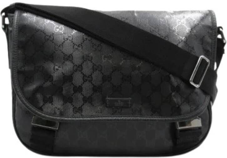 Gucci Vintage Pre-eigendom canvas crossbody-bags Zwart Dames